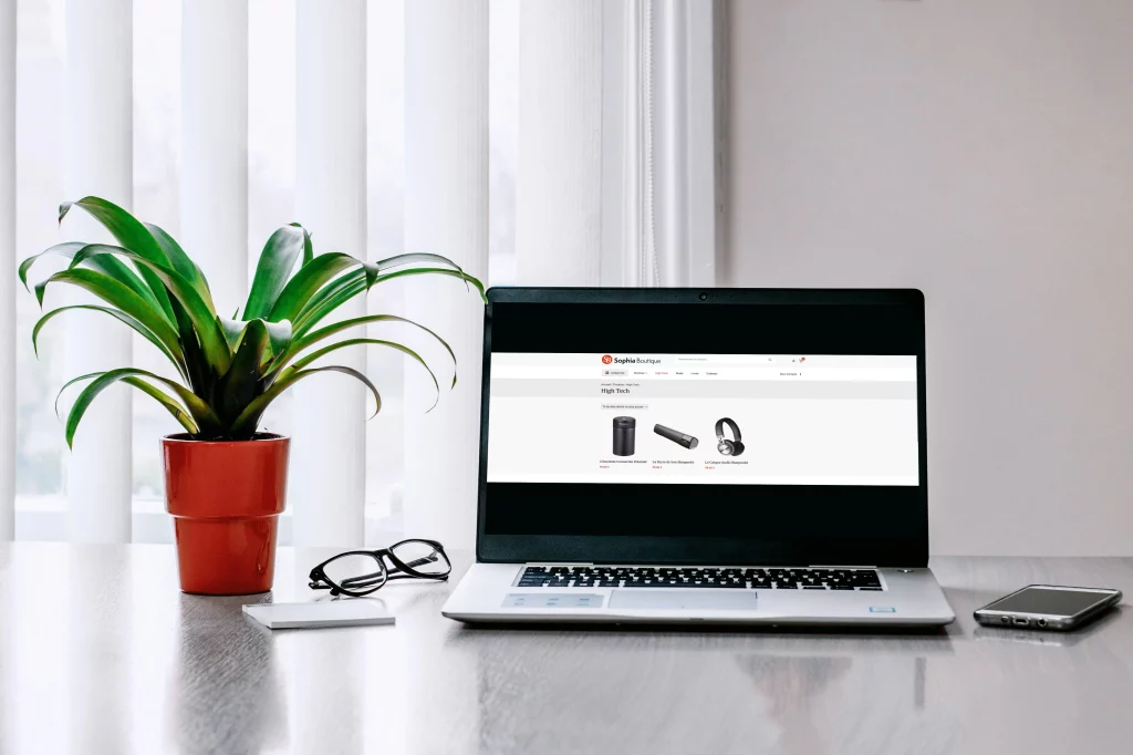 Exemple produit business en ligne bisatel : matériel high-tech ordinateur