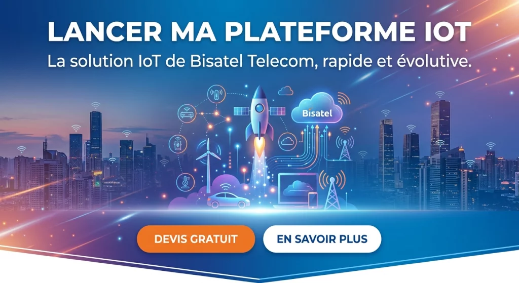 Essai gratuit de la plateforme IoT en marque blanche développée par Bisatel Telecom
