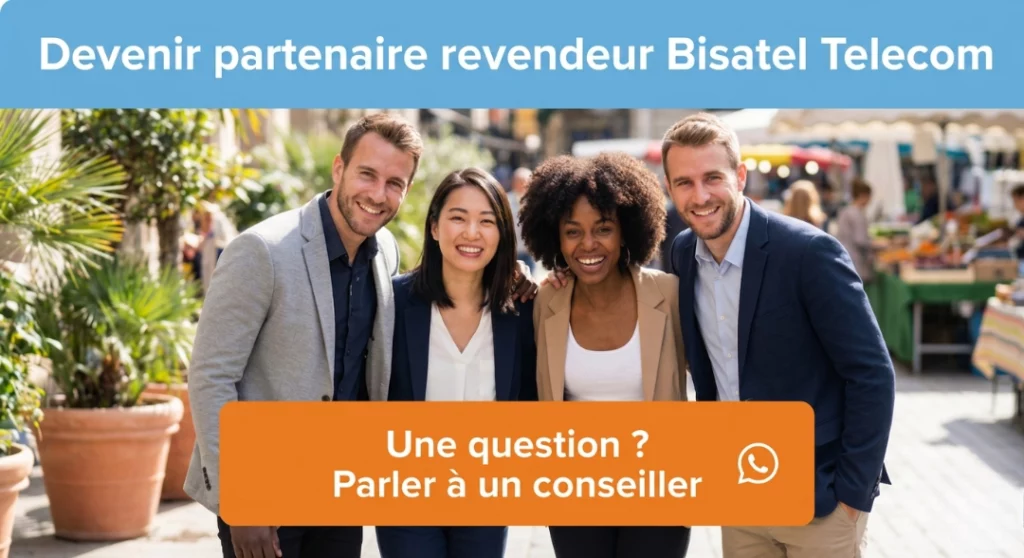 Devenez partenaire revendeur Bisatel Telecom. Contactez un conseiller dès maintenant.