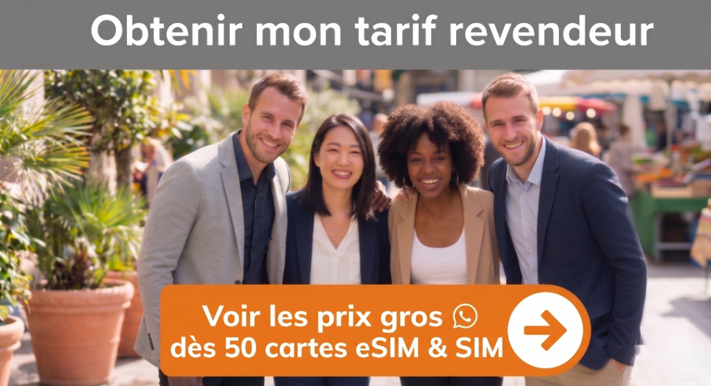 Prix de gros SIM & eSIM dès 50 cartes. Devenez opérateur en marque blanche avec Bisatel Telecom.