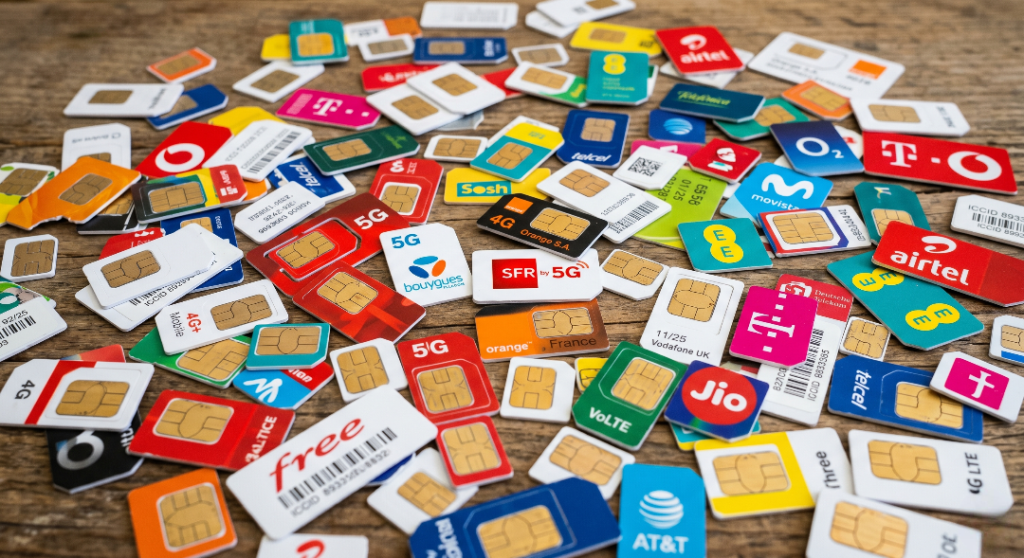 stock important de cartes SIM multi opérateur
