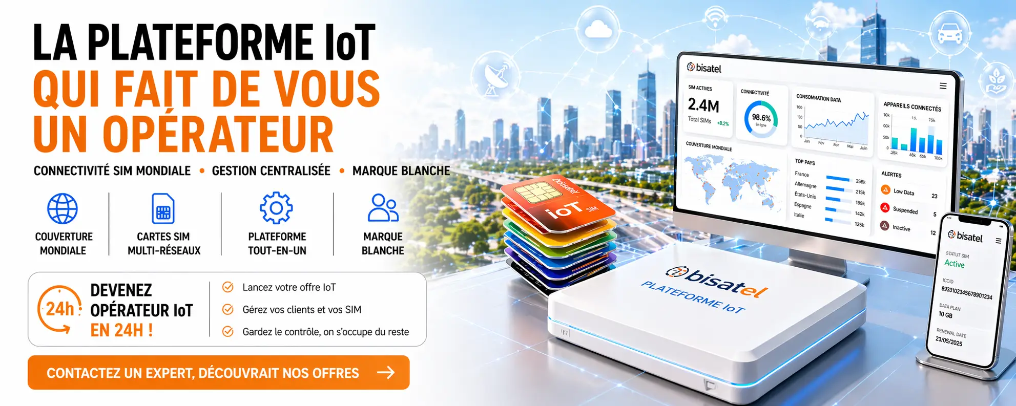 Plate-forme IoT marque blanche Bisatel Telecom