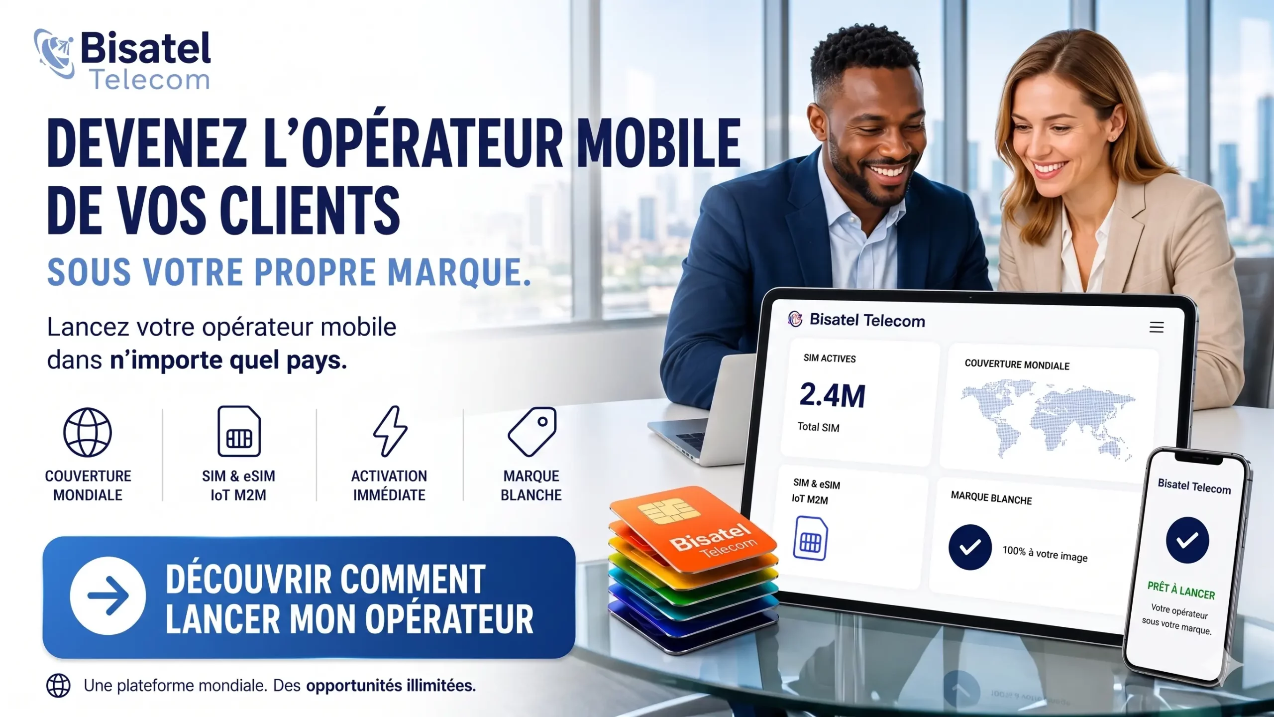 Devenir opérateur mobile avec Bisatel Telecom